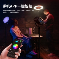 TOLIFO圖立方全彩RGB攝影補(bǔ)光燈直播間打光燈平板直播燈攝影器材設(shè)備發(fā)絲燈R-S60RGB